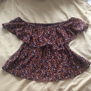 Off the shoulder free People crop top